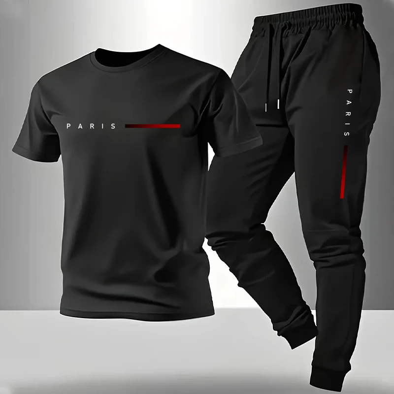 Summer Clothes Fashion - Новинка 2026: Мужской спортивный костюм (футболка