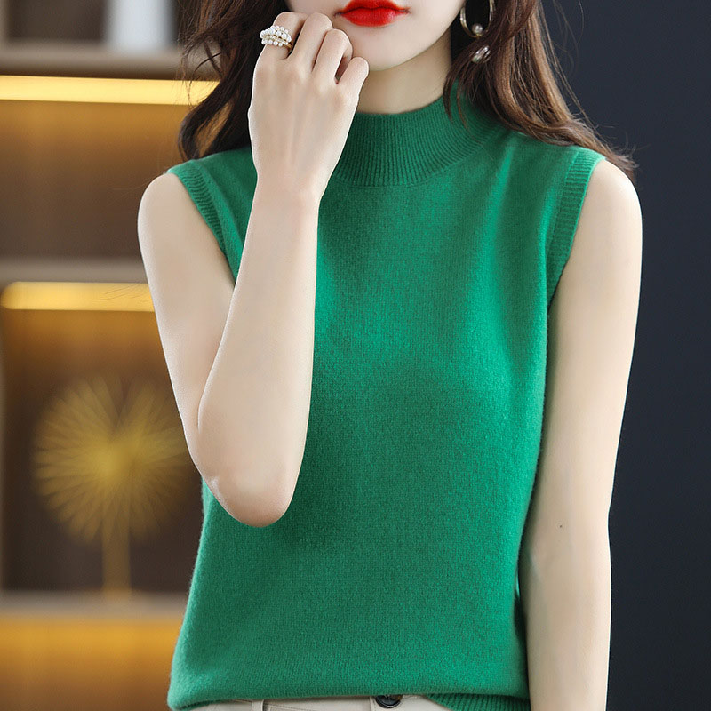 Summer Jumper Clothing - Женская одежда, жилет с высоким воротником,