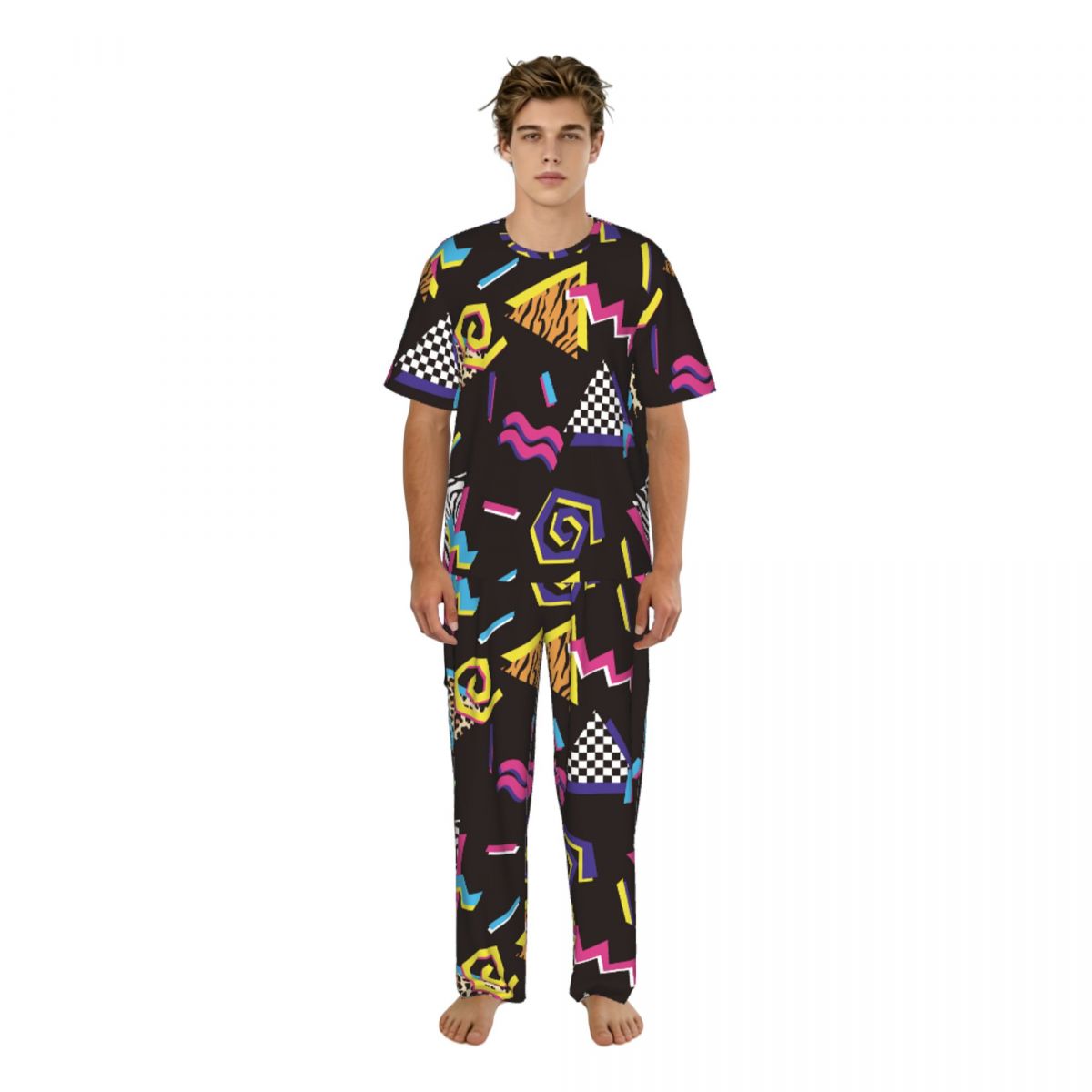Summer Clothing Styles - Мужской пижамный костюм с короткими рукавами