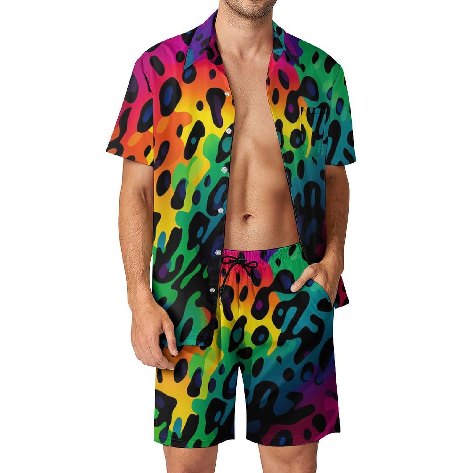 Summer Clothing Sets Men - Летний комплект мужской одежды с геометрическим