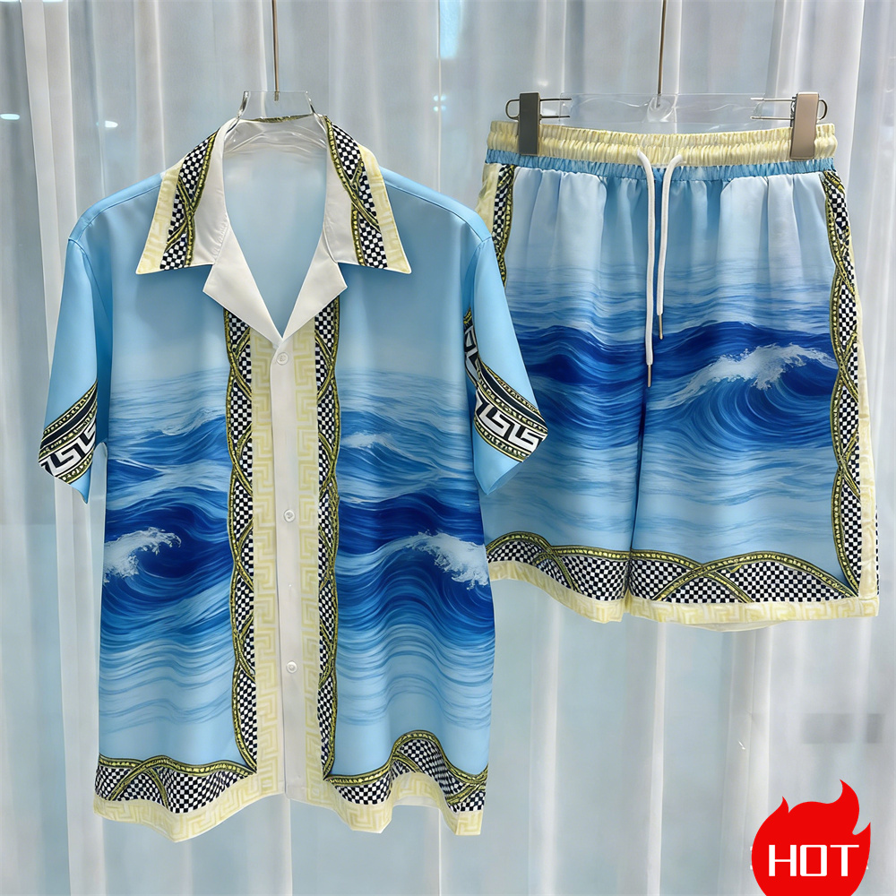Summer Clothing Sets Men - Летние мужские комплекты рубашек с растительным
