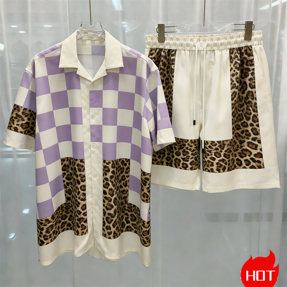 Summer Clothing Sets Men - Модный летний мужской комплект: простая однотонная