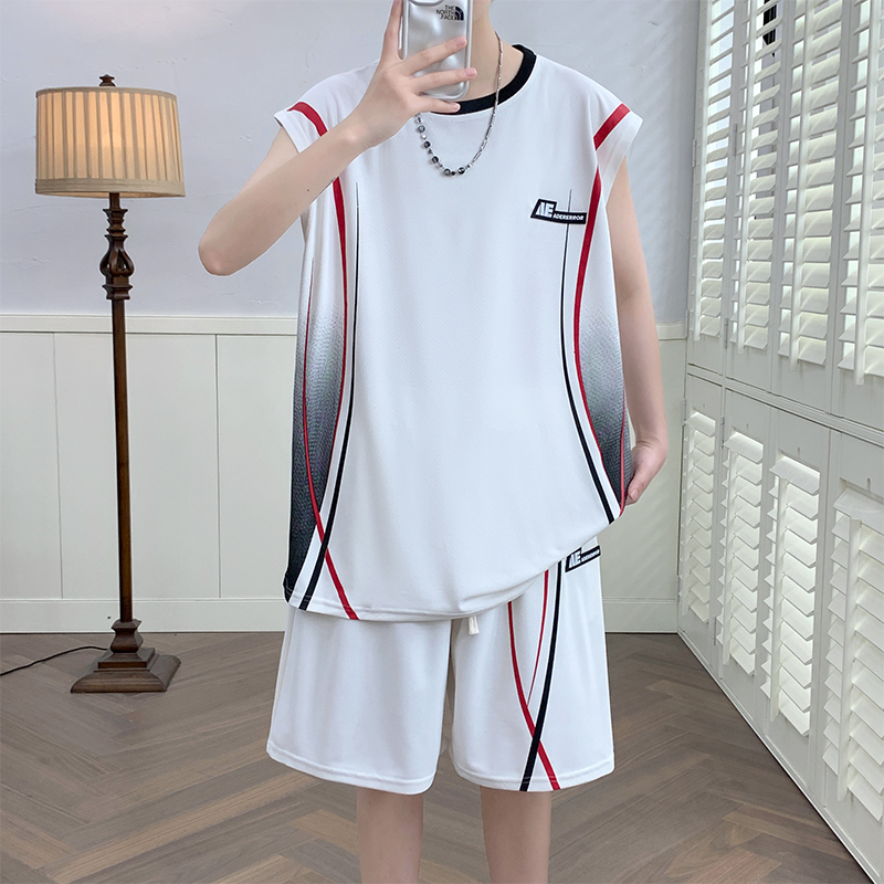 Summer Clothing Sets Men - Мужской повседневный спортивный костюм-двойка: модный комплект
