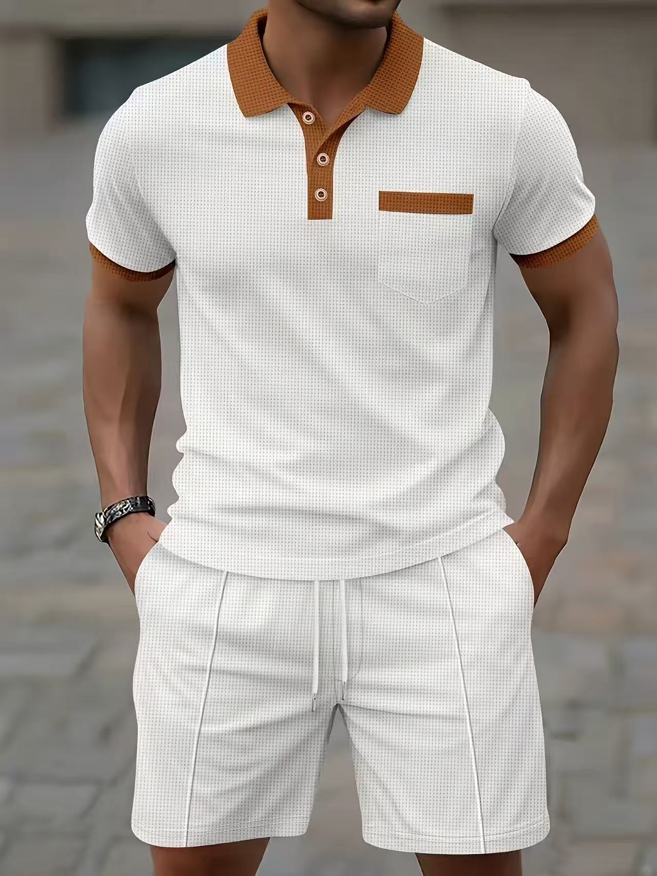 Summer Clothes Fashion - Бестселлер: мужской летний комплект из футболки-поло