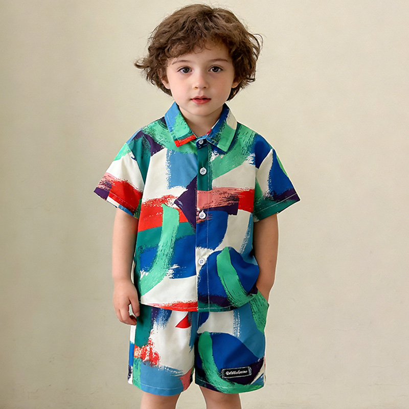 Summer Clothing Drawing - Новый летний комплект детской одежды: рубашка