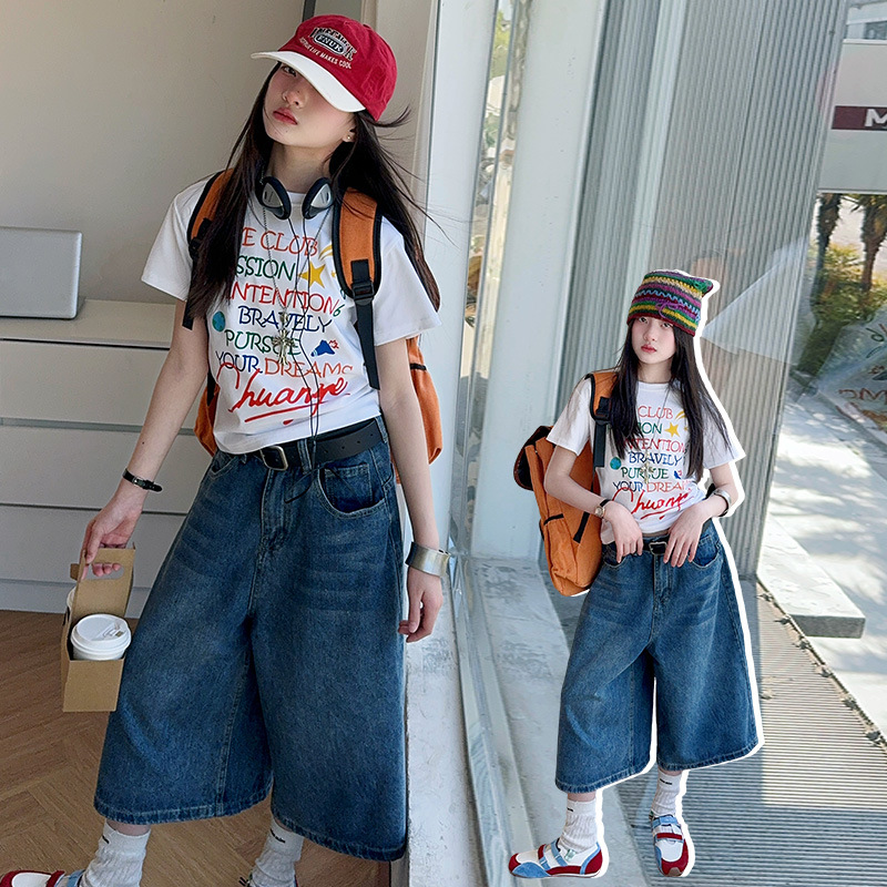 Summer Clothing Teen Girls - Летние джинсовые шорты для девочек-подростков, хлопковая