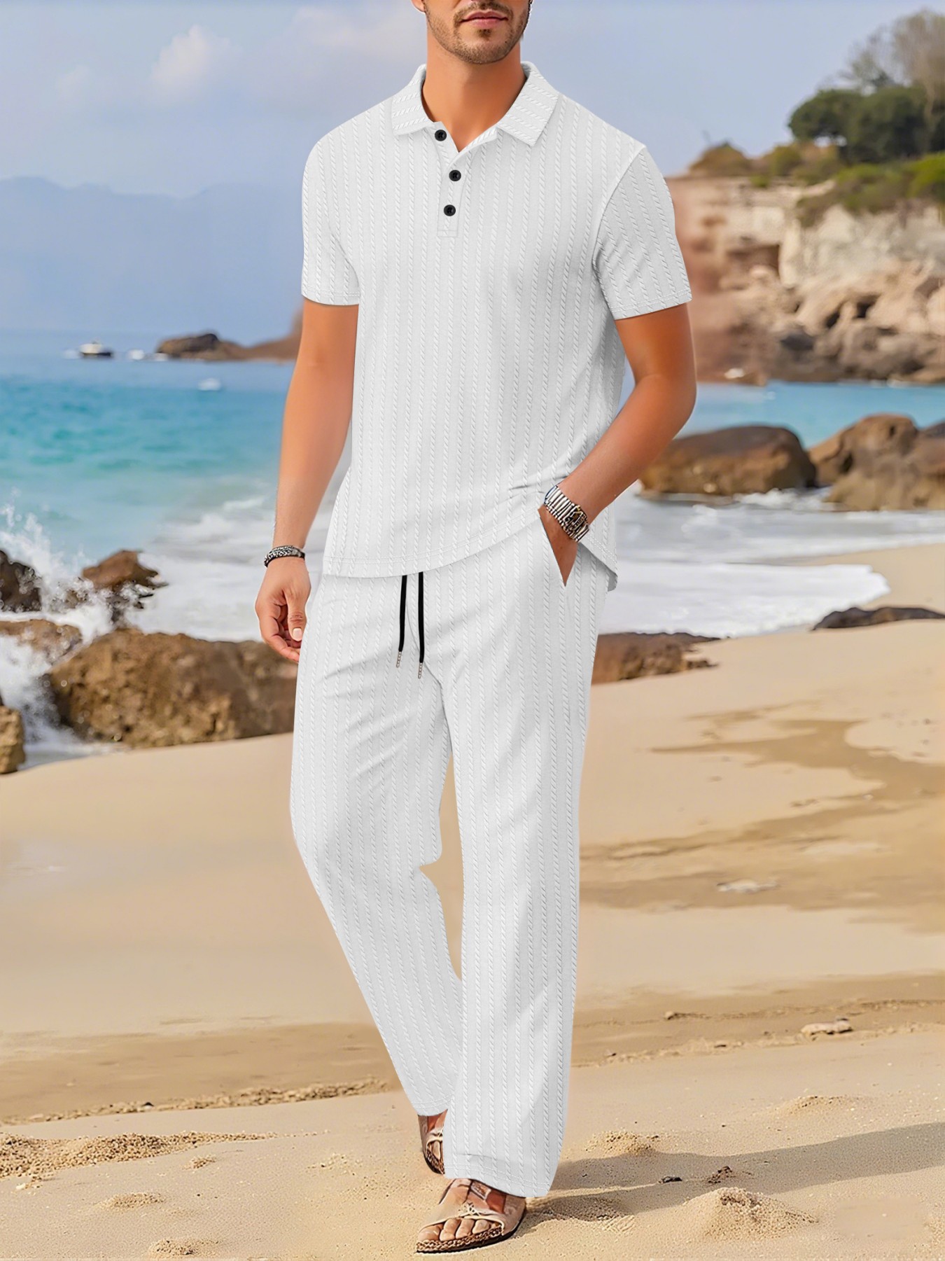 Новый летний комплект с отложн – обзор и цена Summer Clothing Sets Men