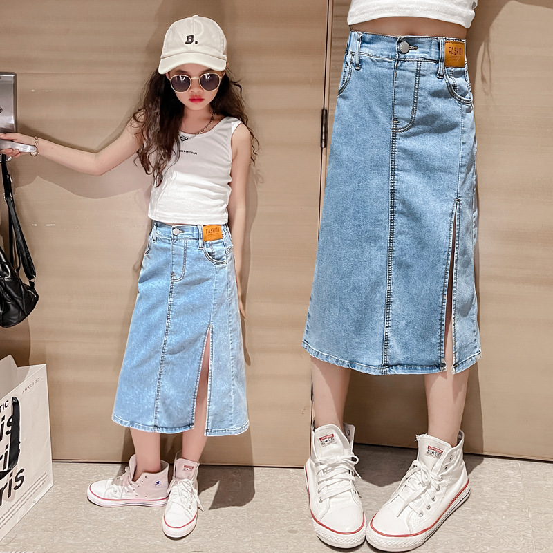 Джинсовая юбка для девочек-под – обзор и цена Summer Clothing Teen Girls