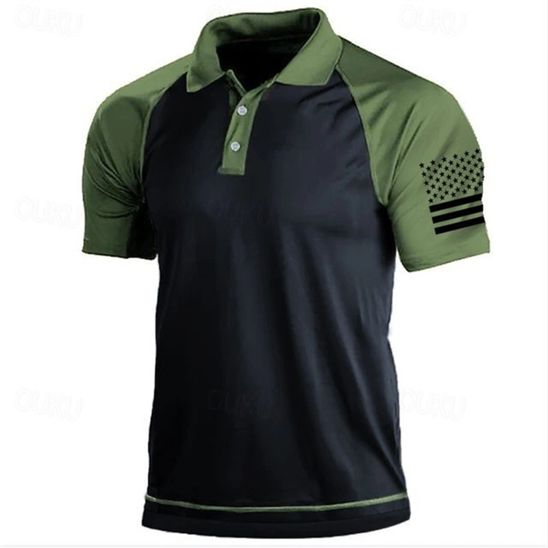 Рубашка-поло с 3D принтом флаг – обзор и цена Summer Golf Clothing