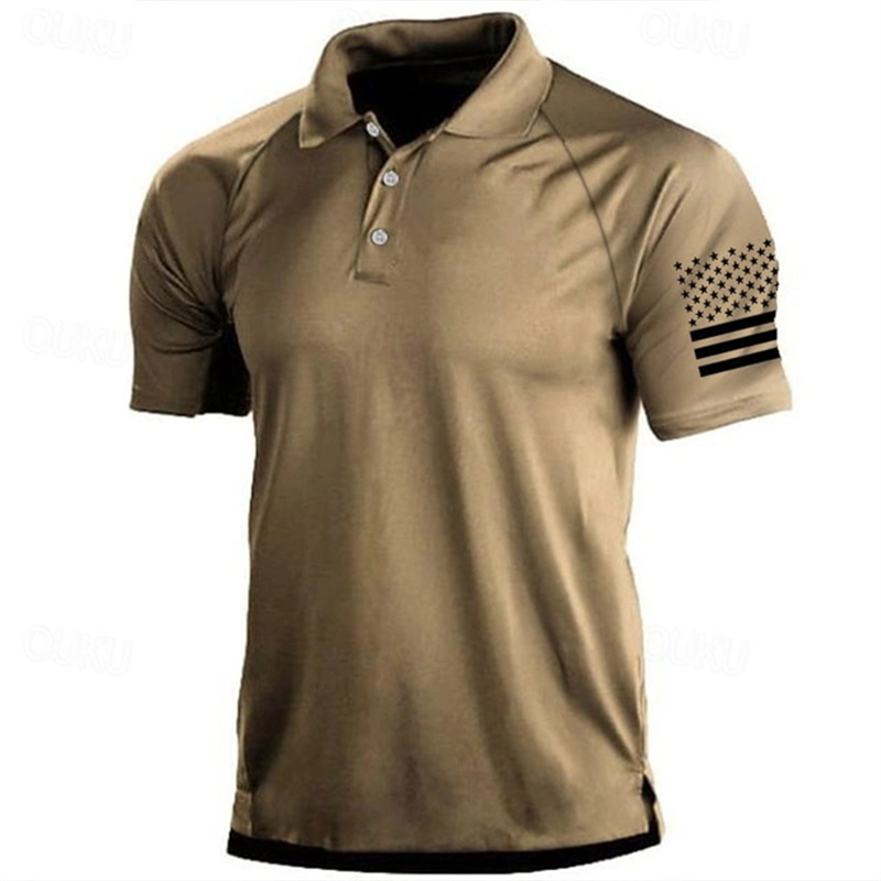 Рубашка-поло с 3D принтом флаг – обзор и цена Summer Golf Clothing