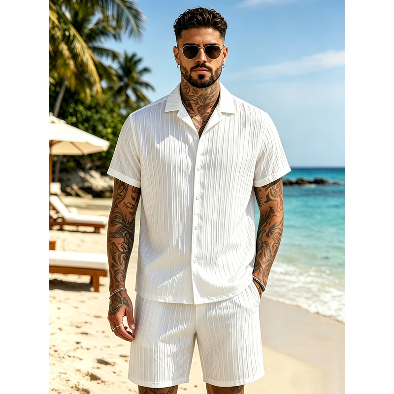 Мужской летний повседневный ко – обзор и цена Summer Clothing Sets Men