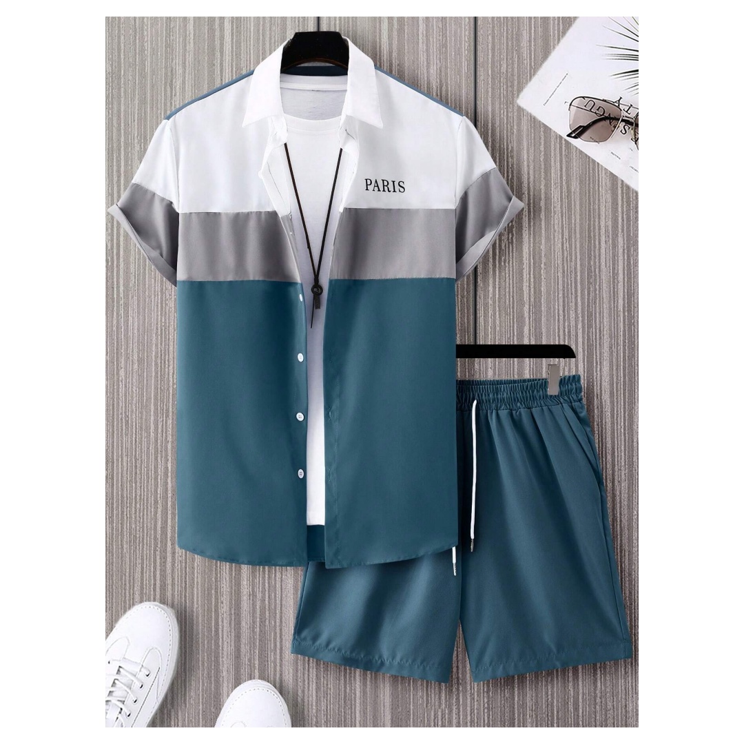 Мужской модный костюм сине-бел – обзор и цена Summer Clothes Fashion