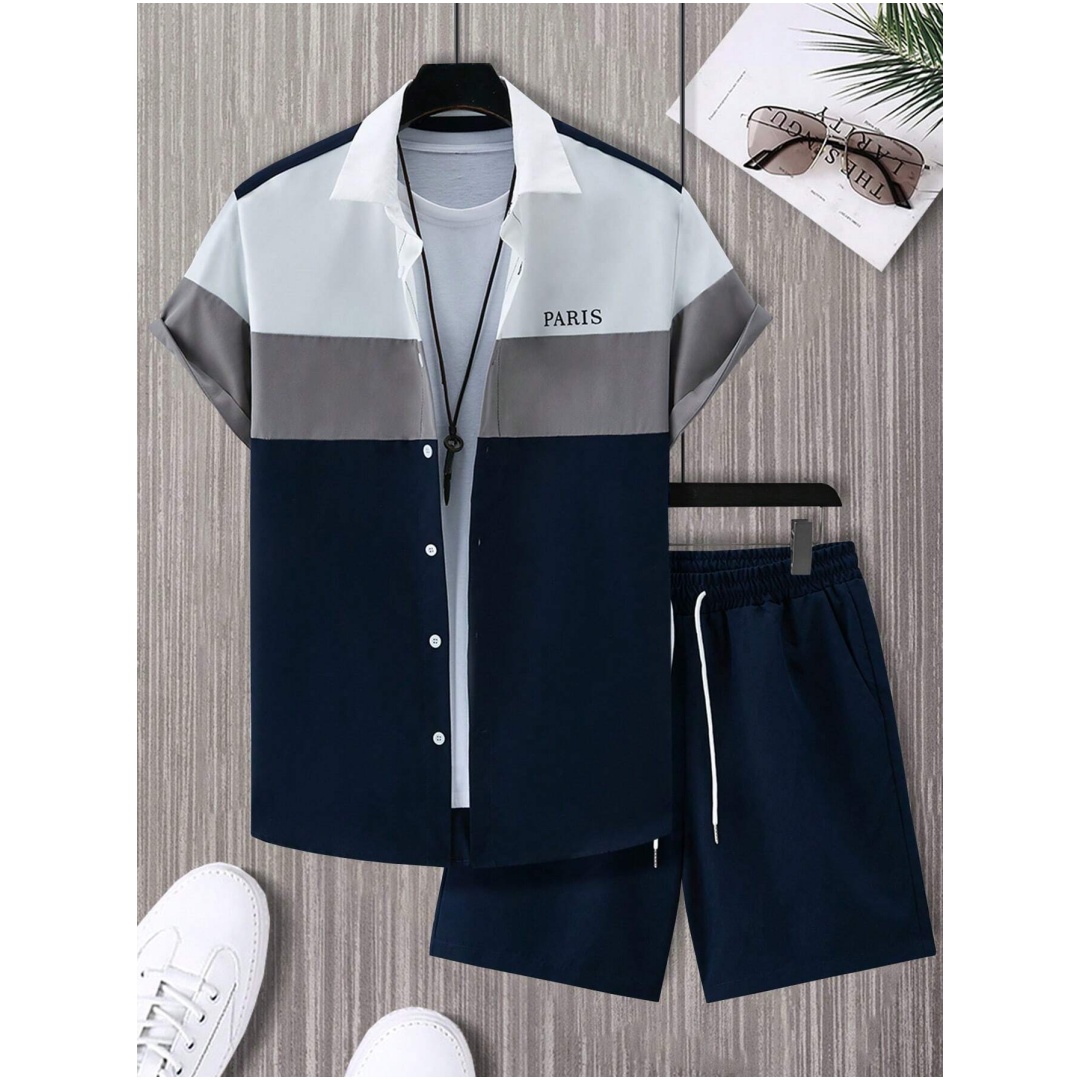Мужской модный костюм сине-бел – обзор и цена Summer Clothes Fashion