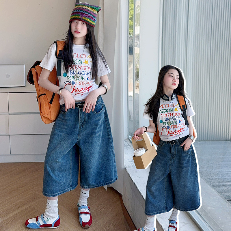 Летние джинсовые шорты для дев – обзор и цена Summer Clothing Teen Girls